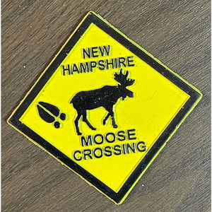 New Hampshire Moose Crossing Refrigerator Magnet Vinyl 2 Inch Travel Souvenir